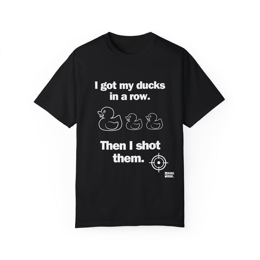 "Ducks in a Row" Unisex Garment-Dyed T-shirt