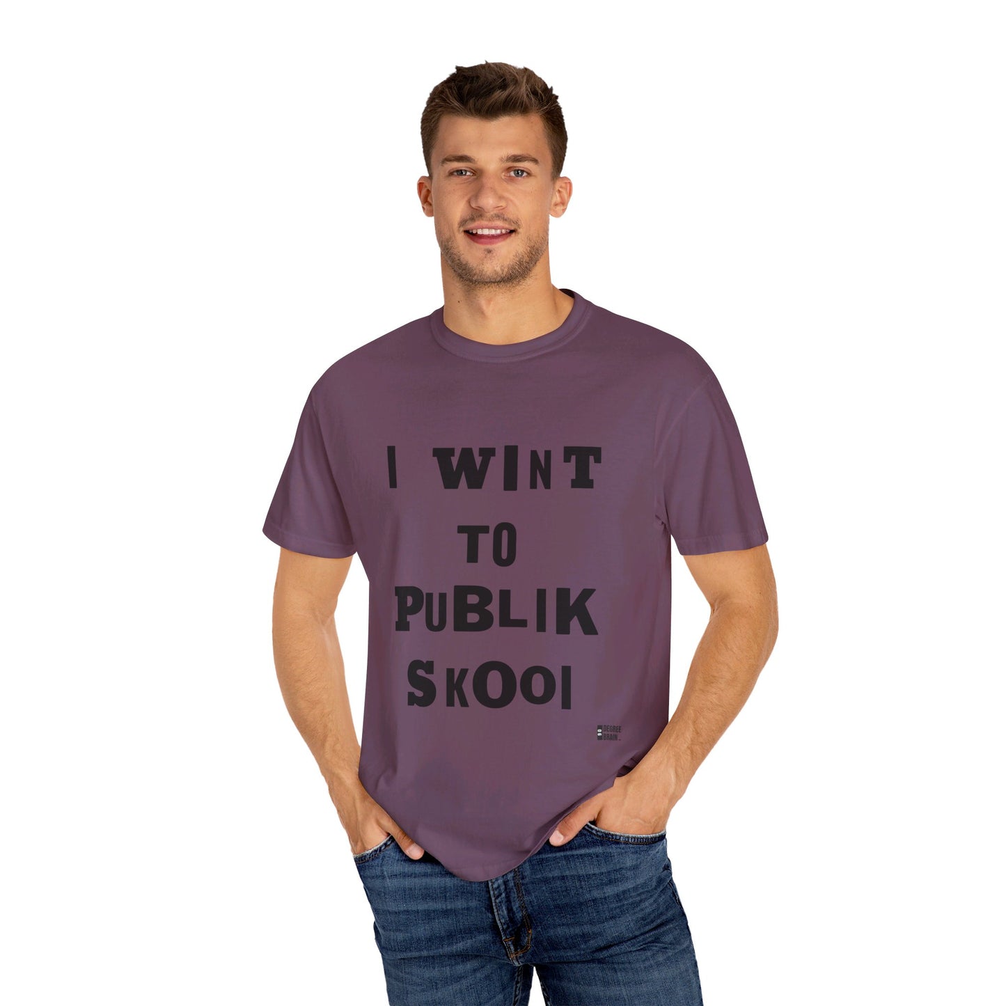 "Publik Skool" Unisex Garment-Dyed T-shirt