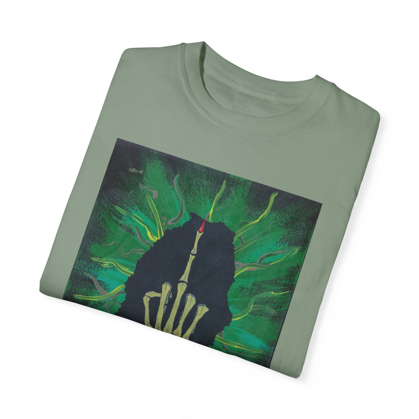 "Green Bird" Unisex Garment Dyed T-Shirt