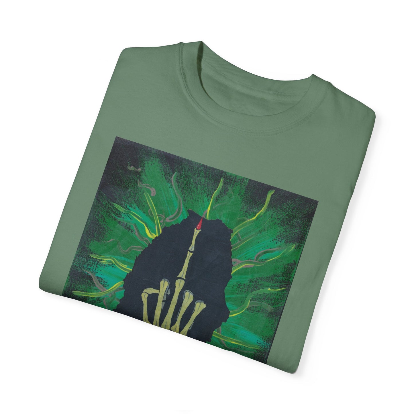 "Green Bird" Unisex Garment Dyed T-Shirt