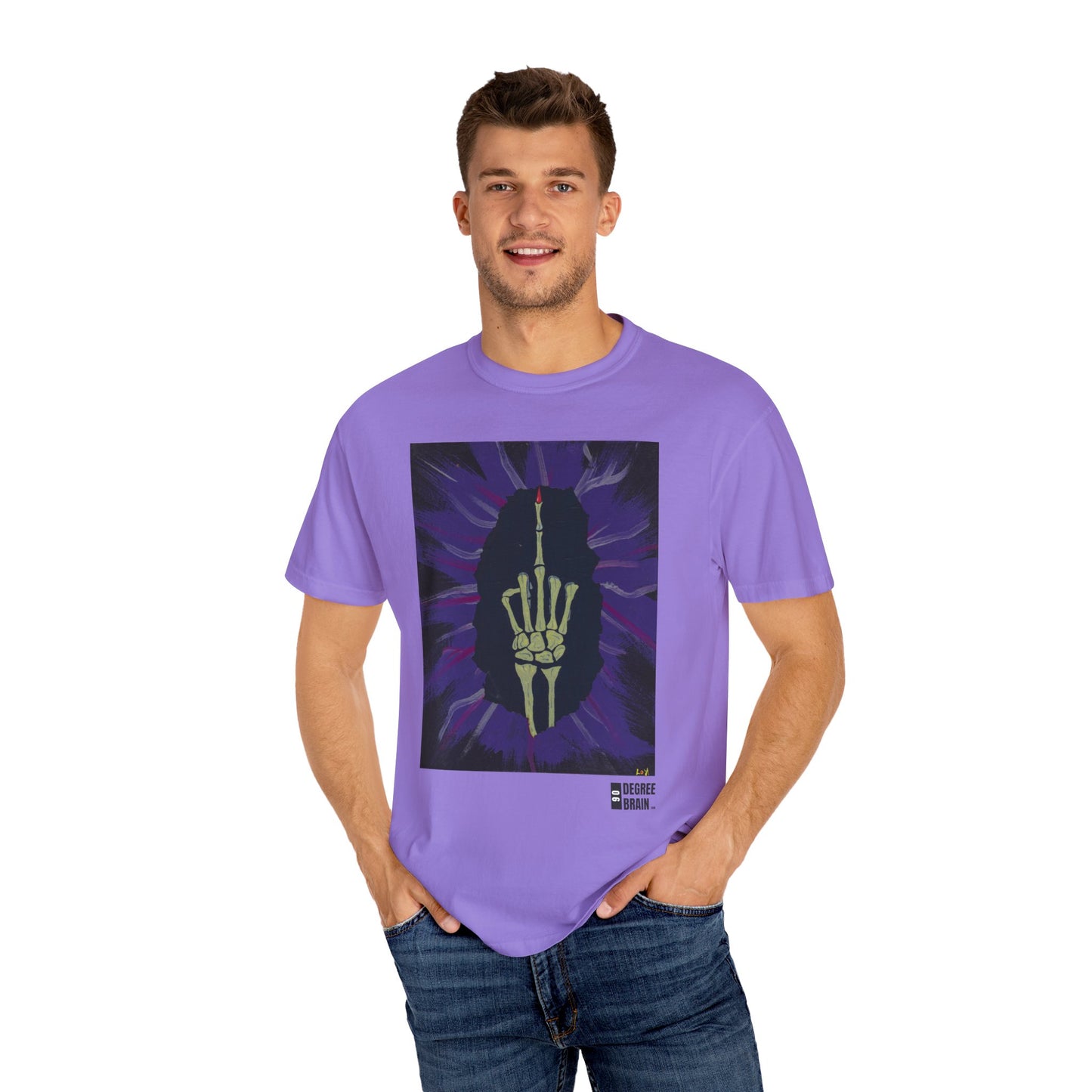 "Purple Bird" Unisex Garment Dyed T-Shirt