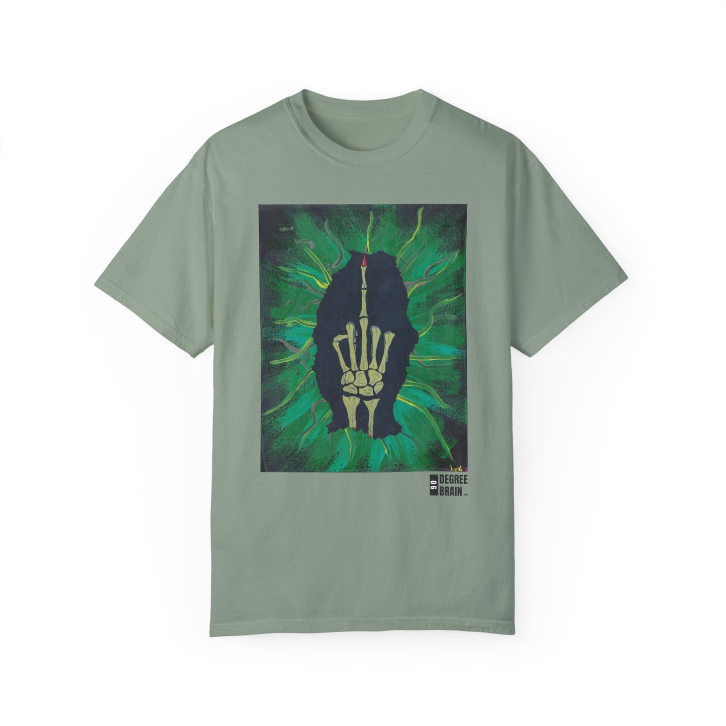 "Green Bird" Unisex Garment Dyed T-Shirt