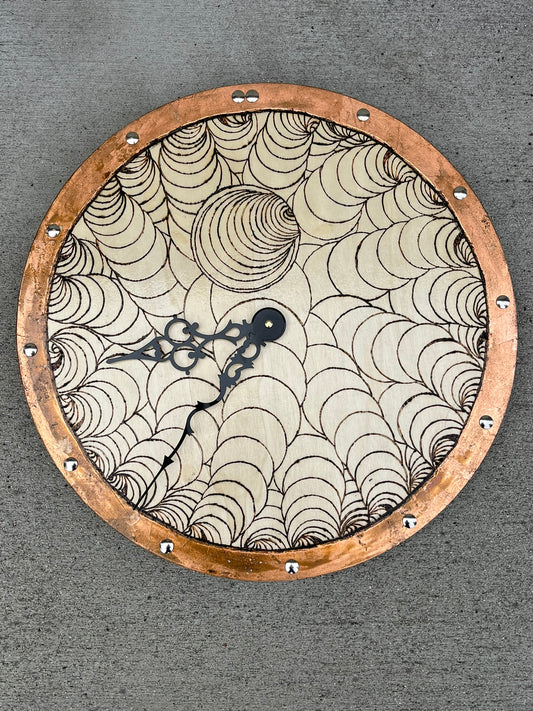 "Ambien" Wood Pyrography Clock